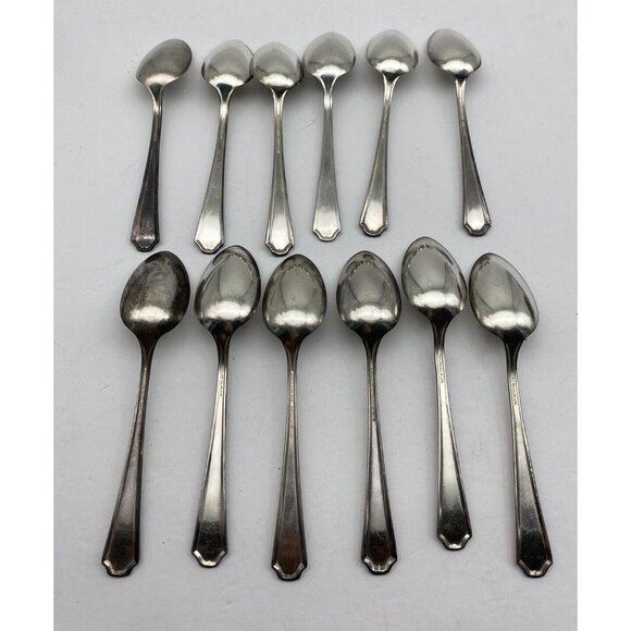 Oneida Community‎ Duro Plate Beverly Silverplate Teaspoon Set of 12 VTG 1922 - Picture 10 of 11